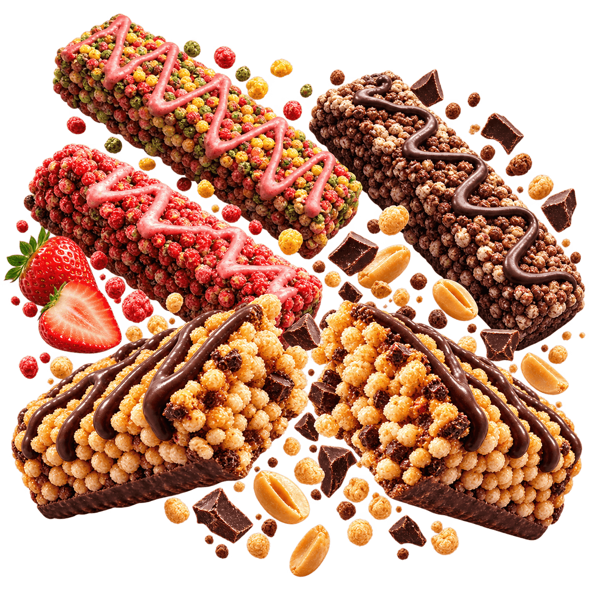 Knuspriger Habbys Crispy Protein Bar im Anschnitt